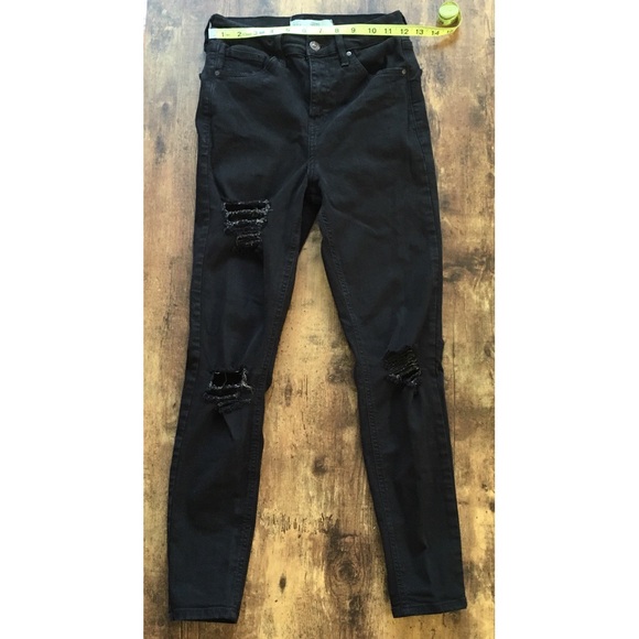 Topshop Distressed Moto Jamie Jeans - Picture 4 of 7